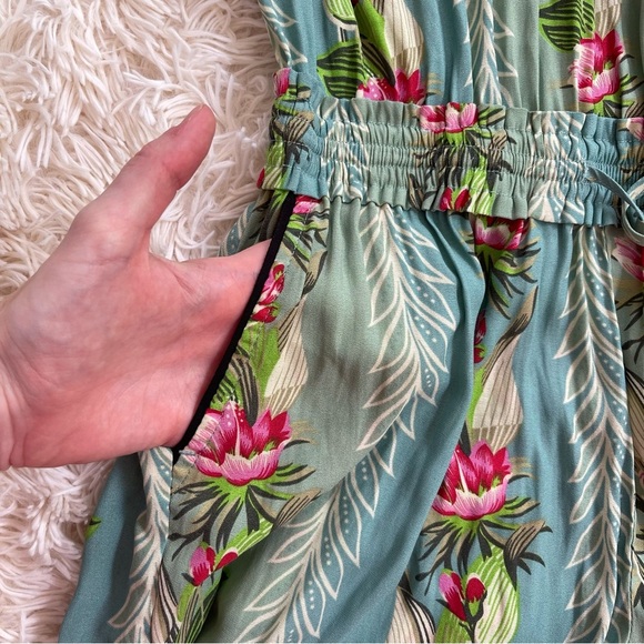 Scotch & Soda POOLSIDE TROPICAL JUMPER ROMPER elastic waist floral print SZ XS - Picture 8 of 11